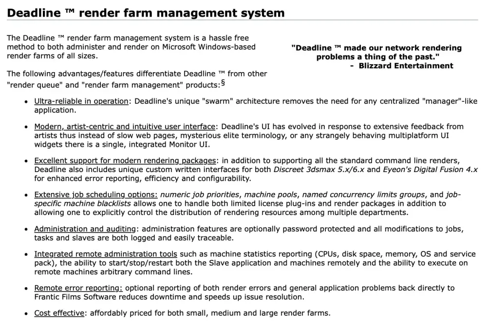 Deadline 2004 launch features